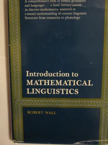 Cover of Introduction to mathematical linguistics