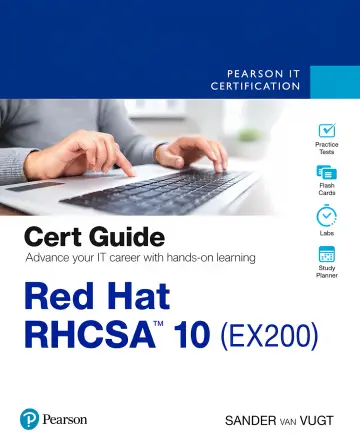 Cover of Red Hat RHCSA 10 Cert Guide - EX200 1