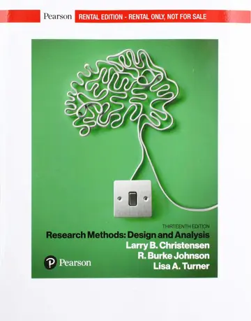 Cover of Research Methods, Design, and Analysis