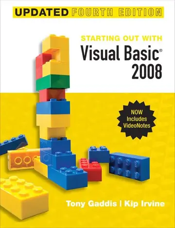 Cover of Starting Out with Visual Basic 2008 Update