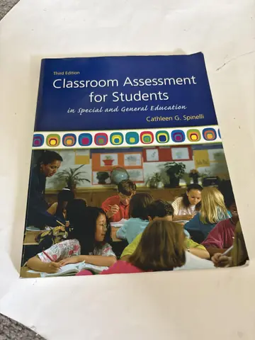 Cover of Classroom Assessment for Students in Special and General Education