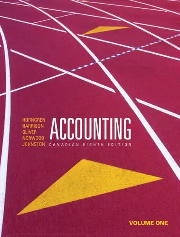 Cover of Accounting, Volume 1, Canadian Eighth Edition