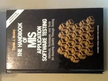 Cover of Handbook of MIS Application Software Testing