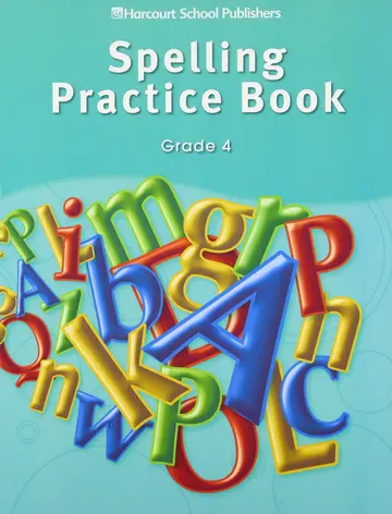 Cover of Spelling Practice Book - Grade 4