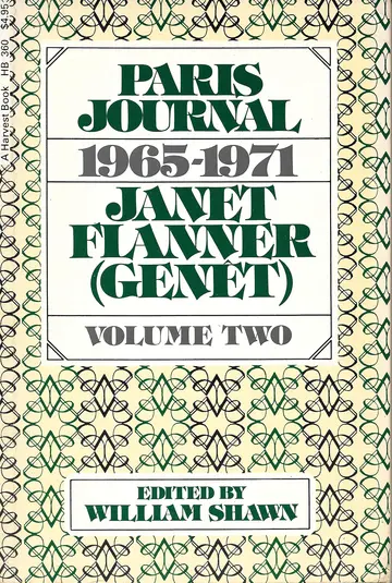 Cover of Paris Journal 1965-1971 Volume Two