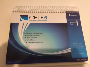Cover of Clinical Evaluation of Language Fundamentals Fifth Edition US Version (CELF-5) Stimulus Book 1, 0158036476