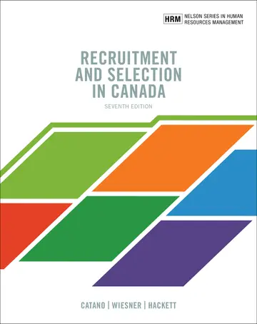 Cover of Recruitment+Selection in Canada