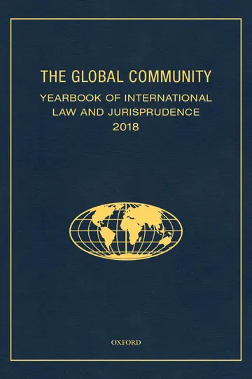 Cover of The Global Community Yearbook of International Law and Jurisprudence 2018