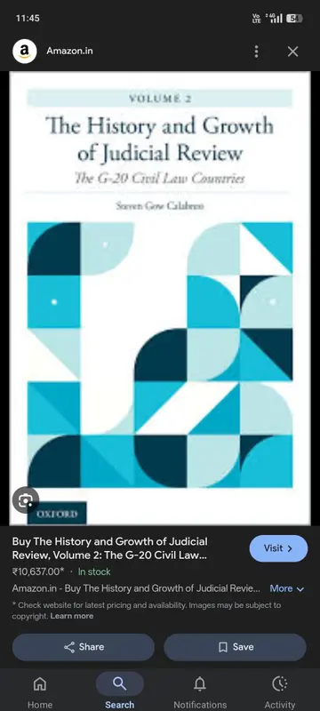 Cover of The History and Growth of Judicial Review, Volume 2
