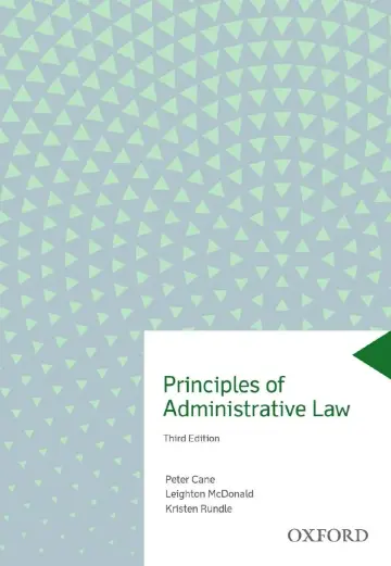 Cover of Principles of Administrative Law