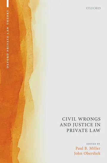 Cover of Civil Wrongs and Justice in Private Law