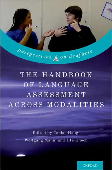 Cover of The Handbook of Language Assessment Across Modalities