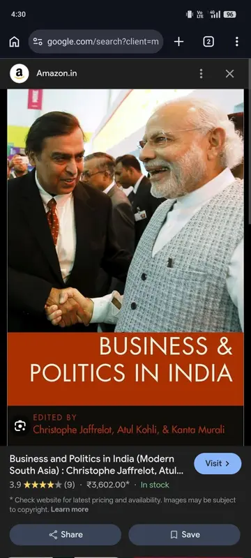 Cover of Business and Politics in India