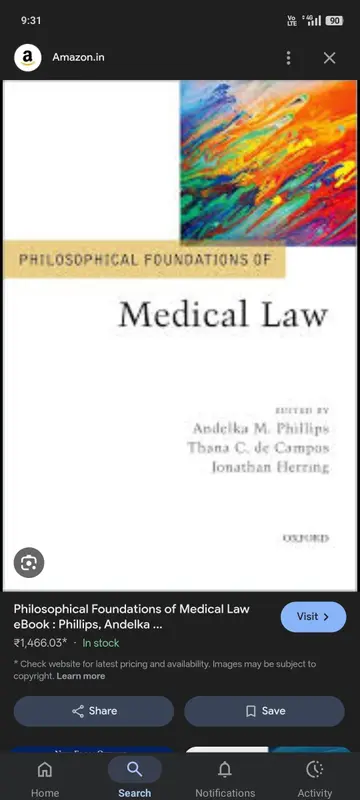 Cover of Philosophical Foundations of Medical Law