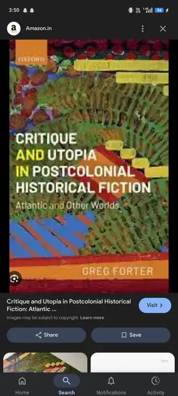 Cover of Critique and Utopia in Postcolonial Historical Fiction