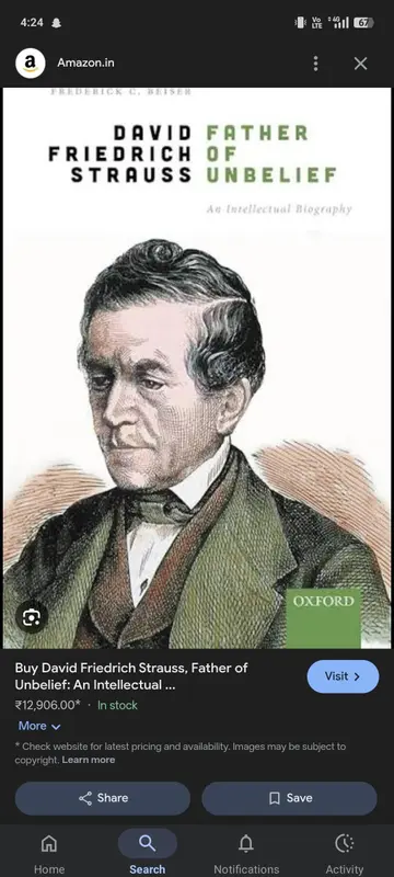 Cover of David Friedrich Strauss, Father of Unbelief