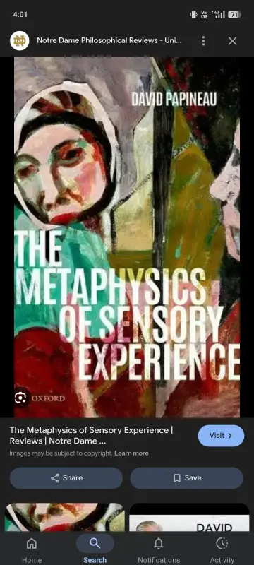 Cover of The Metaphysics of Sensory Experience