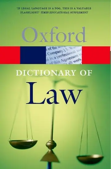 Cover of A Dictionary of Law