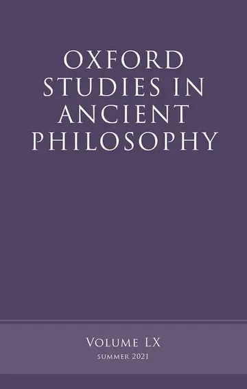 Cover of Oxford Studies in Ancient Philosophy