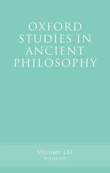 Cover of Oxford Studies in Ancient Philosophy