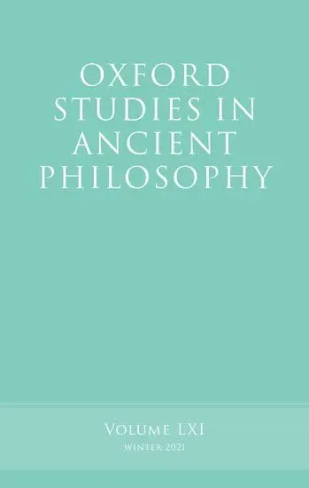 Cover of Oxford Studies in Ancient Philosophy
