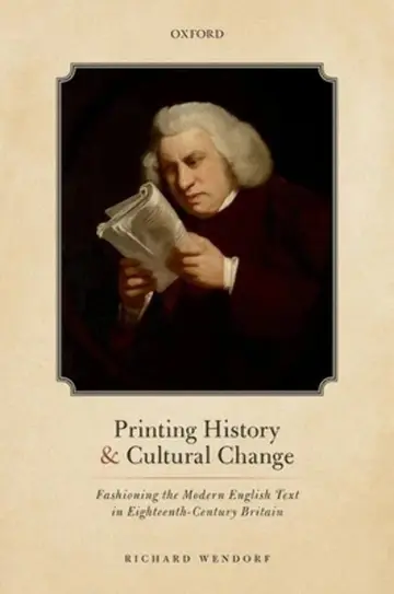 Cover of Printing History and Cultural Change