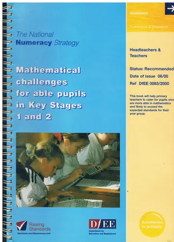 Cover of The National Numeracy Strategy - Mathematical Challenges for Able Pupils in Key Stages 1 and 2