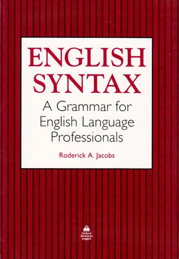 Cover of English Syntax, Grammar for English Language Professionals