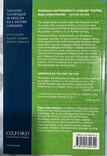 Cover of Techniques and Principles in Language Teaching, Second Edition