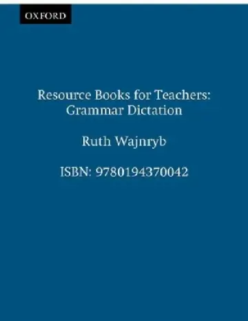 Cover of Grammar Dictation
