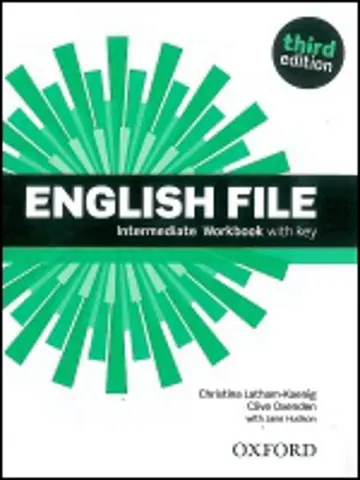 Cover of English File 3E Intermediate Workbook with Key