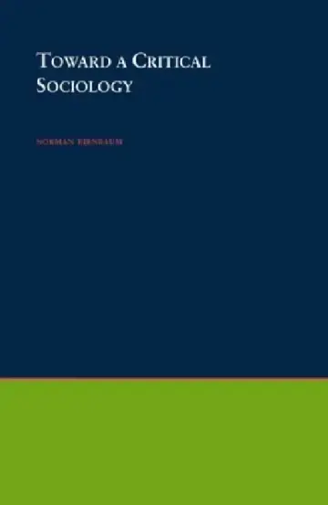 Cover of Toward a Critical Sociology