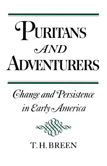 Cover of Puritans and Adventurers