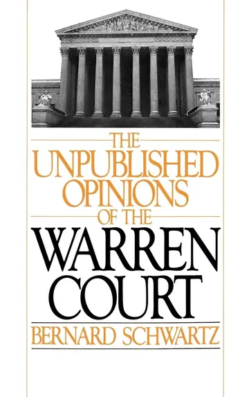 Cover of Unpublished Opinions of the Warren Court