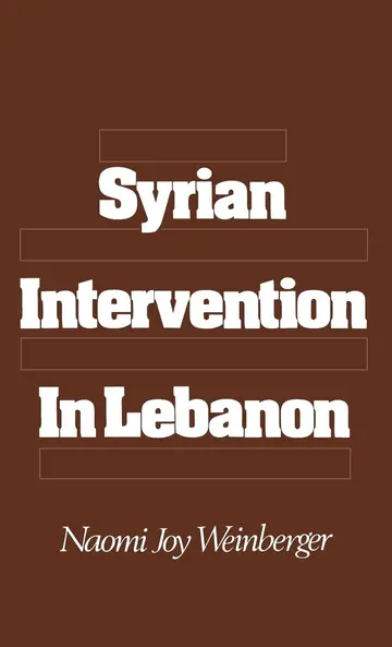 Cover of Syrian Intervention in Lebanon