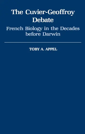 Cover of The Cuvier-Geoffroy Debate