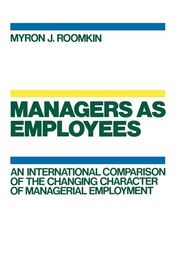 Cover of Managers as Employees