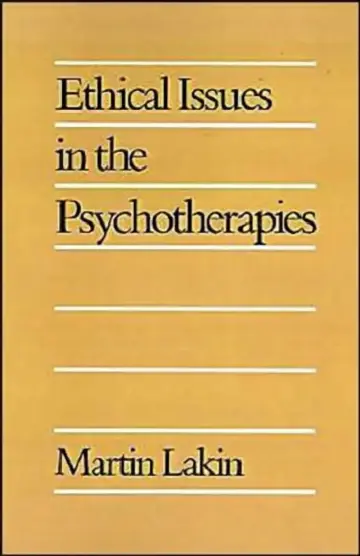 Cover of Ethical Issues in the Psychotherapies
