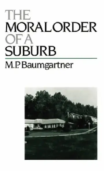 Cover of The Moral Order of a Suburb