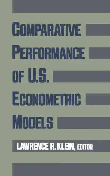 Cover of Comparative Performance of U.S. Econometric Models