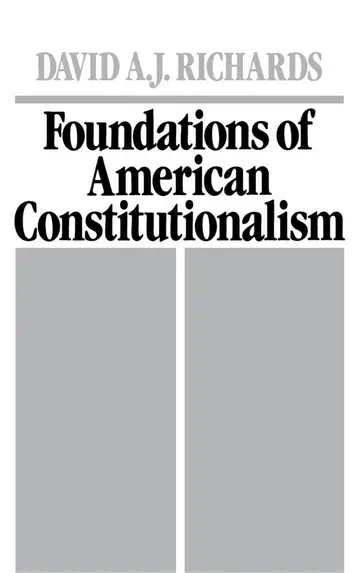 Cover of Foundations of American Constitutionalism