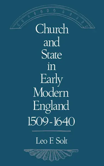 Cover of Church and State in Early Modern England, 1509-1640