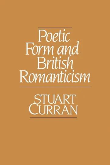 Cover of Poetic Form and British Romanticism