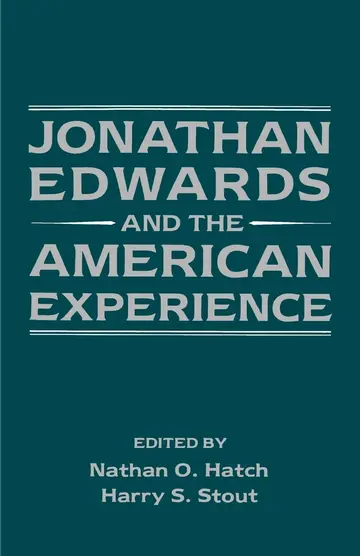Cover of Jonathan Edwards and the American Experience