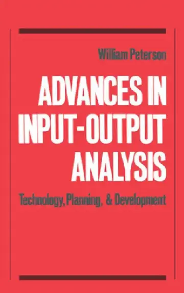 Cover of Advances in Input-Output Analysis