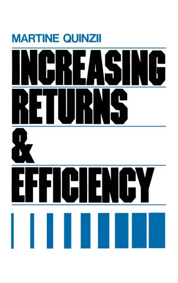 Cover of Increasing Returns and Economic Efficiency