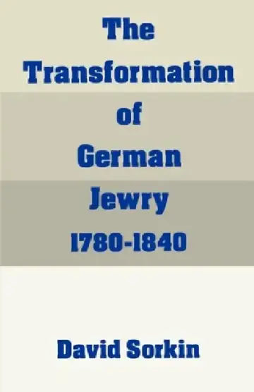 Cover of The Transformation of German Jewry, 1780-1840