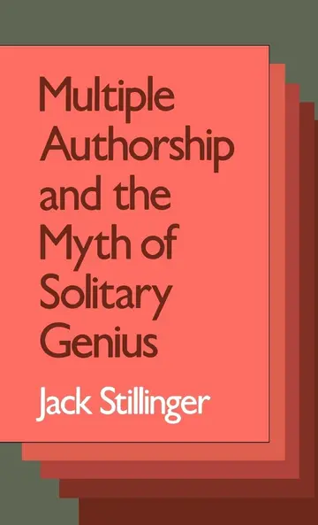 Cover of Multiple Authorship and the Myth of Solitary Genius