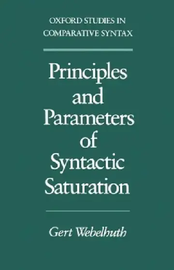 Cover of Principles and Parameters of Syntactic Saturation