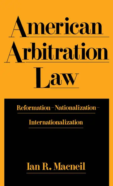 Cover of American Arbitration Law